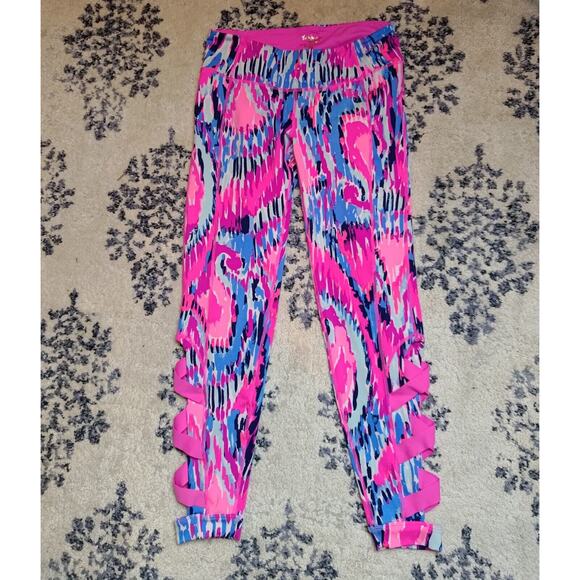 LILLY PULITZER Leggings size Small Callie Weekender Multi Free Spirit LUXLETIC - Picture 1 of 3